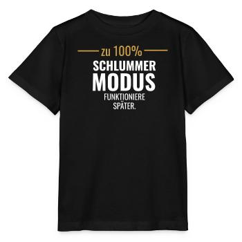 Schlummermodus – Funktioniere später - Stanley/Stella Kinder T-Shirt MINI CREATOR  - Schwarz - Vorne - Mikhail (115cm)
