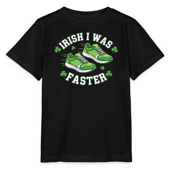 Irish I Was Faster - Stanley/Stella Kinder T-Shirt MINI CREATOR  - Schwarz - Vorne - Mikhail (115cm)