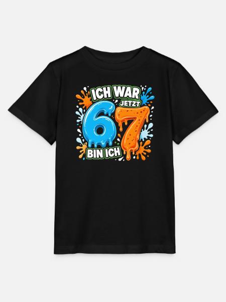 7.Geburtstag Ich War 6 Jetzt Bin Ich 7  - Stanley/Stella Kinder T-Shirt MINI CREATOR  - Schwarz