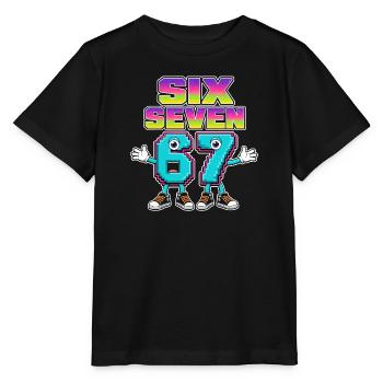 Six Seven 67 Style Dessin Animé Mème - T-shirt bio MINI CREATOR Stanley/Stella Enfant - noir - Devant - Mikhail (115cm)