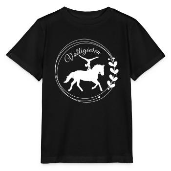 Poirier de saut – Tenue sportive pour Voltis - T-shirt bio MINI CREATOR Stanley/Stella Enfant - noir - Devant - Mikhail (115cm)