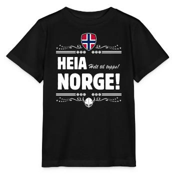 HEIA NORGE! Helt til topps! - Stanley/Stella MINI CREATOR Kids’ T-Shirt - black - Front - Mikhail (115cm)