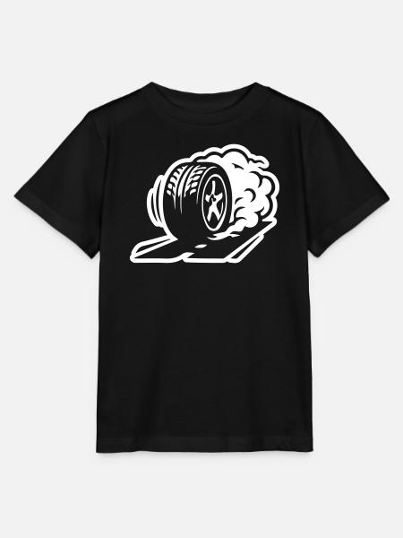 Autoreifen Driften Symbol - Stanley/Stella Kinder T-Shirt MINI CREATOR - Schwarz