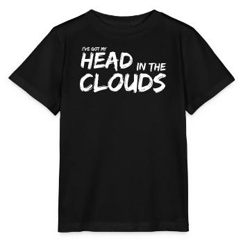Kopf in den Wolken weiß von Tagträumern - Stanley/Stella Kinder T-Shirt MINI CREATOR  - Schwarz - Vorne - Mikhail (115cm)