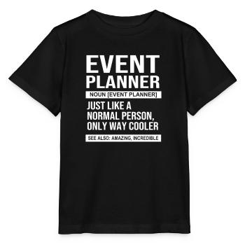Event Planer - Stanley/Stella Kinder T-Shirt MINI CREATOR  - Schwarz - Vorne - Mikhail (115cm)