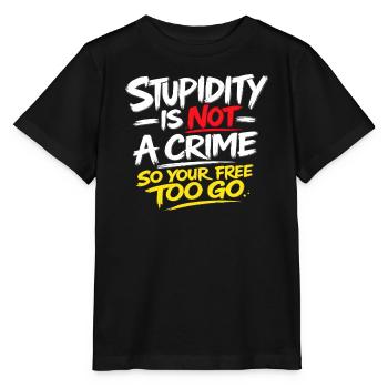 Dummheit ist kein Verbrechen T-Shirt - Stanley/Stella Kinder T-Shirt MINI CREATOR  - Schwarz - Vorne - Mikhail (115cm)