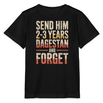 MMA Wrestling Mixed Martial Arts Send Him Dagestan - Stanley/Stella Kinder T-Shirt MINI CREATOR  - Schwarz - Vorne - Mikhail (115cm)