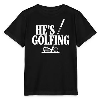 Il joue au golf - T-shirt bio MINI CREATOR Stanley/Stella Enfant - noir - Devant - Mikhail (115cm)
