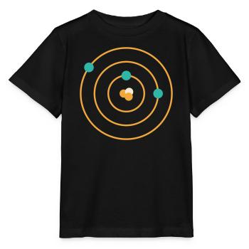 Atomic Model - Physics Chemistry Science Nerd - Stanley/Stella MINI CREATOR Kids’ T-Shirt - black - Front - Mikhail (115cm)