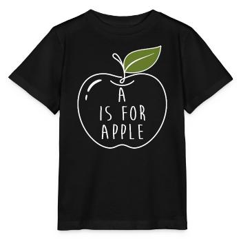 A Is For Apple Kindergarten ABC Learning - Stanley/Stella MINI CREATOR Kids’ T-Shirt - black - Front - Mikhail (115cm)