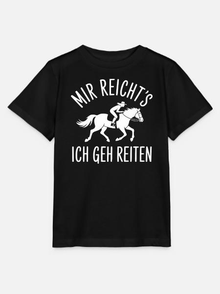 Mir reichts ich Geh reiten Pferde Mädchen Damen - Stanley/Stella Kinder T-Shirt MINI CREATOR  - Schwarz