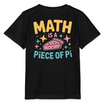 Math Pie – Gâteau en tant que blague mathématique Pi - T-shirt bio MINI CREATOR Stanley/Stella Enfant - noir - Devant - Mikhail (115cm)