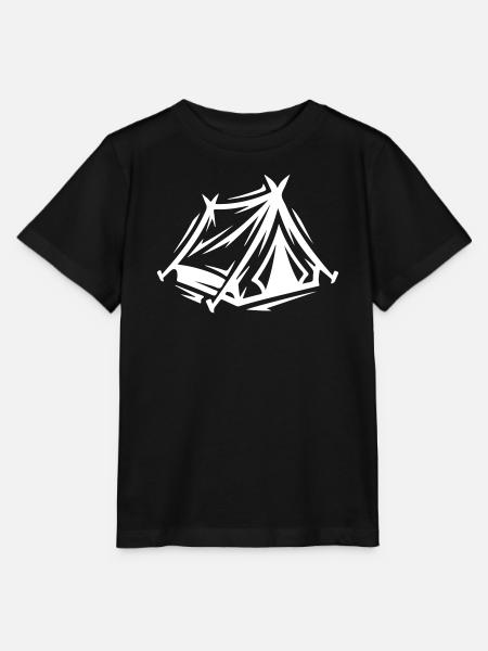 Zelt Symbol - Stanley/Stella Kinder T-Shirt MINI CREATOR - Schwarz