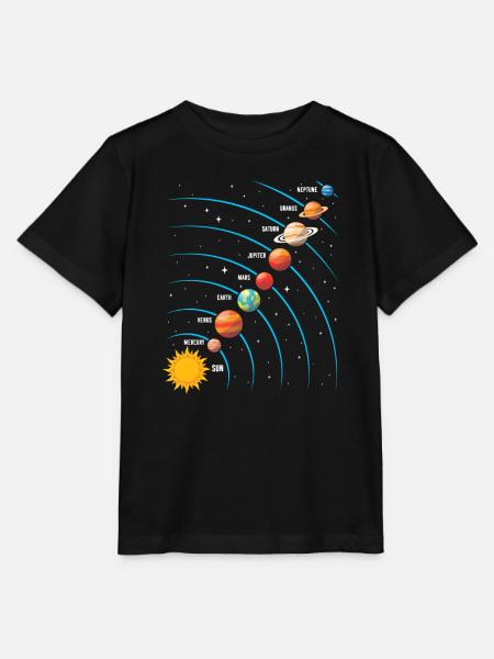 Sonnensystem Weltraumwissenschaft Astronomie Kinder - Stanley/Stella Kinder T-Shirt MINI CREATOR  - Schwarz