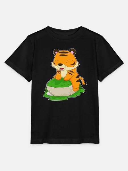 Süßer Tiger - Stanley/Stella Kinder T-Shirt MINI CREATOR - Schwarz