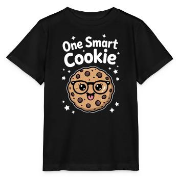 Un Cookie Intelligent - Cookie Intelligent avec des Lunettes - T-shirt bio MINI CREATOR Stanley/Stella Enfant - noir - Devant - Mikhail (115cm)