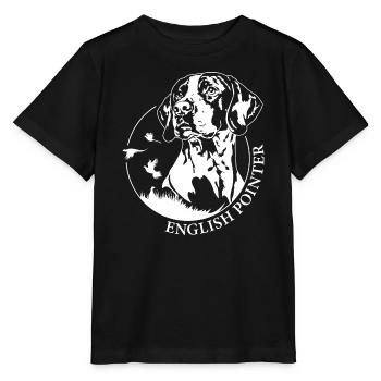 English Pointer Portrait Dogs Hunting Dogs Hunting Dog - Stanley/Stella MINI CREATOR Kids’ T-Shirt - black - Front - Mikhail (115cm)