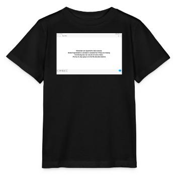 Balance gegen Alterung Zitatdesign - Stanley/Stella Kinder T-Shirt MINI CREATOR  - Schwarz - Vorne - Mikhail (115cm)