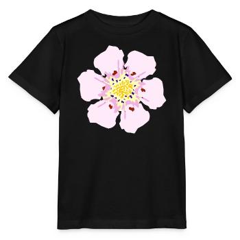 Zarte Pastellblüte - Stanley/Stella Kinder T-Shirt MINI CREATOR  - Schwarz - Vorne - Mikhail (115cm)