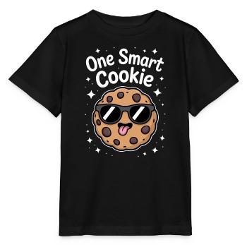 Un Cookie Intelligent - Cookie Intelligent avec des Lunettes - T-shirt bio MINI CREATOR Stanley/Stella Enfant - noir - Devant - Mikhail (115cm)