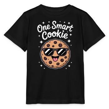 Un Cookie Intelligent - Cookie Intelligent avec des Lunettes - T-shirt bio MINI CREATOR Stanley/Stella Enfant - noir - Devant - Mikhail (115cm)