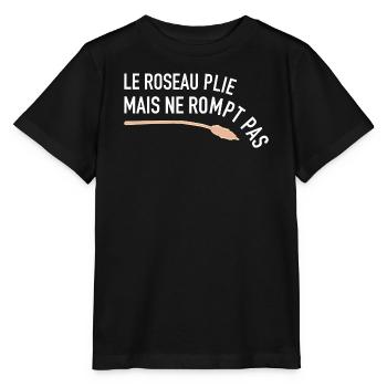 Le roseau pli mais ne rompt pas - Epreuves - T-shirt bio MINI CREATOR Stanley/Stella Enfant - noir - Devant - Mikhail (115cm)