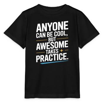 N’importe qui peut être cool, nerd, gamer génial, ironie - T-shirt bio MINI CREATOR Stanley/Stella Enfant - noir - Devant - Mikhail (115cm)