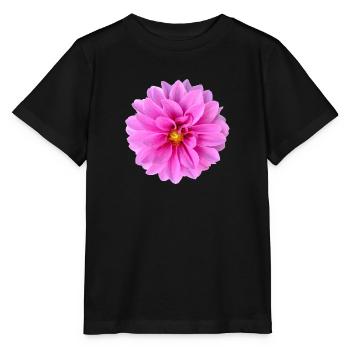Vibrant_Pink_Dahlia_Flower_Wall_Art_Print - T-shirt bio MINI CREATOR Stanley/Stella Enfant - noir - Devant - Mikhail (115cm)