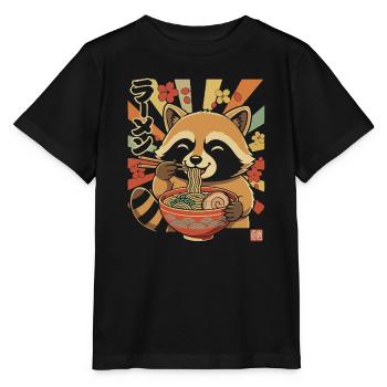 Le Panda Rouge Adore les Ramen - T-shirt bio MINI CREATOR Stanley/Stella Enfant - noir - Devant - Mikhail (115cm)