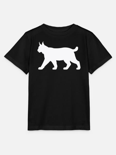 Luchs Silhouette Weiß - Stanley/Stella Kinder T-Shirt MINI CREATOR  - Schwarz