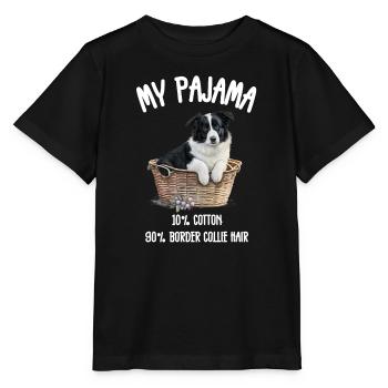 Dog Border Collie Pyjamas - Stanley/Stella Kinder T-Shirt MINI CREATOR  - Schwarz - Vorne - Mikhail (115cm)