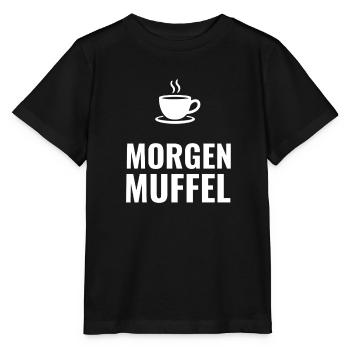 Morgenmuffel – Schlichtes Statement - Stanley/Stella Kinder T-Shirt MINI CREATOR  - Schwarz - Vorne - Mikhail (115cm)