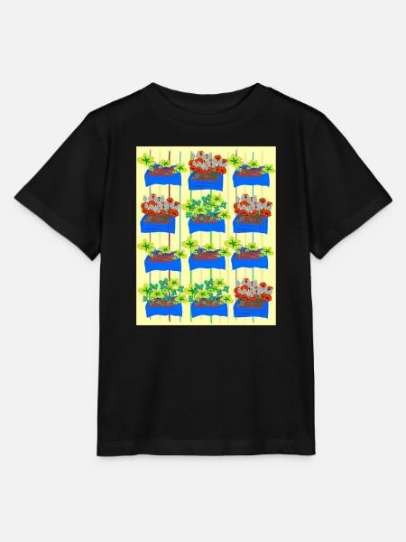 Blumentöpfe - Stanley/Stella Kinder T-Shirt MINI CREATOR  - Schwarz