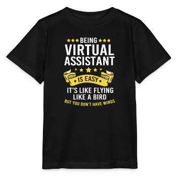 Remote home office - Stanley/Stella MINI CREATOR Kids’ T-Shirt - black - Front - Mikhail (115cm)