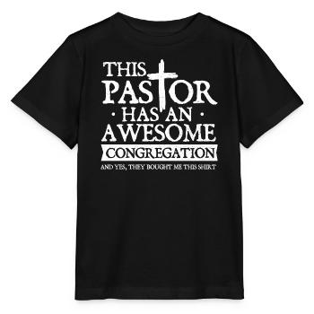 Pastor Awesome Gemeindehumor - Stanley/Stella Kinder T-Shirt MINI CREATOR  - Schwarz - Vorne - Mikhail (115cm)