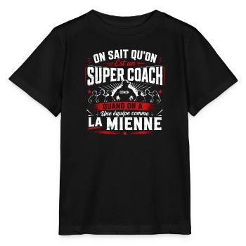 T-shirt Cadeau Super Coach Équipe - T-shirt bio MINI CREATOR Stanley/Stella Enfant - noir - Devant - Mikhail (115cm)