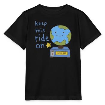 Gardez cette attraction sur la mignonne Terre Kawaii - T-shirt bio MINI CREATOR Stanley/Stella Enfant - noir - Devant - Mikhail (115cm)