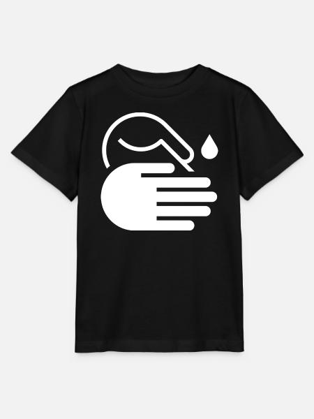 Hände waschen - Stanley/Stella Kinder T-Shirt MINI CREATOR - Schwarz