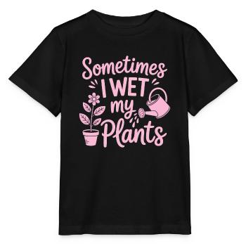 Expressions des plantes d’intérieur Fleurs drôles Cadeau - T-shirt bio MINI CREATOR Stanley/Stella Enfant - noir - Devant - Mikhail (115cm)