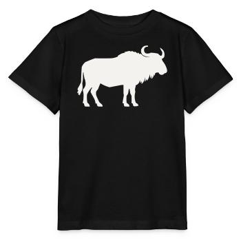Wilder Bison Silhouette - Stanley/Stella Kinder T-Shirt MINI CREATOR  - Schwarz - Vorne - Mikhail (115cm)