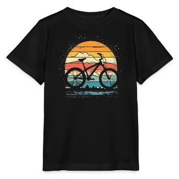 Mountain Bike Retro Style - Stanley/Stella MINI CREATOR Kids’ T-Shirt - black - Front - Mikhail (115cm)