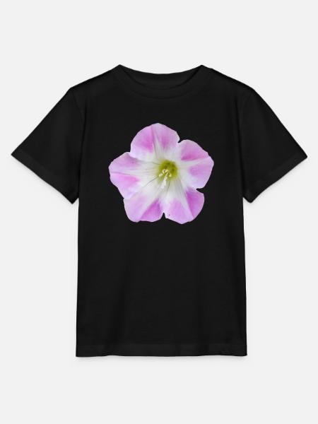 Pink_Field_Bindweed_Morning_Glory_Flower - Stanley/Stella Kinder T-Shirt MINI CREATOR - Schwarz