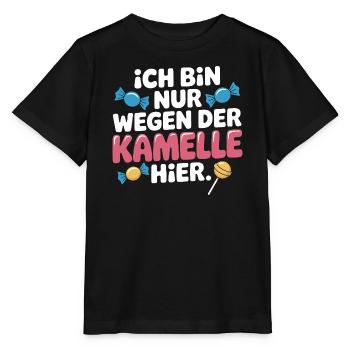 Karneval Nur Wegen Der Kamelle Hier Karnevalszug - Stanley/Stella Kinder T-Shirt MINI CREATOR  - Schwarz - Vorne - Mikhail (115cm)