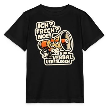 Verbal Überlegen Megaphone Cartoon - Stanley/Stella Kinder T-Shirt MINI CREATOR  - Schwarz - Vorne - Mikhail (115cm)