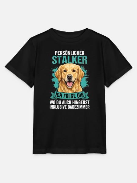 Golden Retriever Stalker - Stanley/Stella Kinder T-Shirt MINI CREATOR - Schwarz