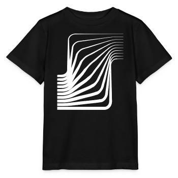 Ondes courbes monochromes - T-shirt bio MINI CREATOR Stanley/Stella Enfant - noir - Devant - Mikhail (115cm)