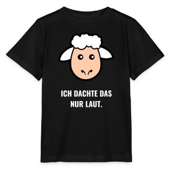 Ich dachte das nur laut Schäfchen - Stanley/Stella Kinder T-Shirt MINI CREATOR  - Schwarz - Vorne - Mikhail (115cm)