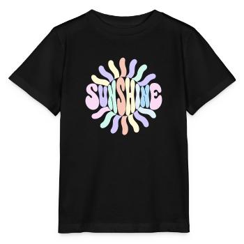 Soleil pastel rayonnant - T-shirt bio MINI CREATOR Stanley/Stella Enfant - noir - Devant - Mikhail (115cm)