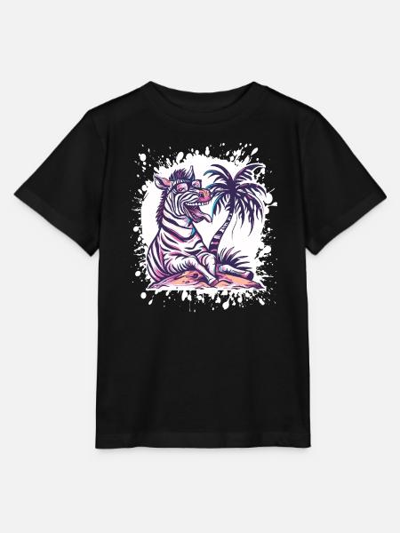 Zebra Sommer Comic - Stanley/Stella Kinder T-Shirt MINI CREATOR - Schwarz
