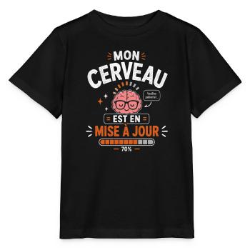 Mon cerveau est en mise à jour - T-shirt bio MINI CREATOR Stanley/Stella Enfant - noir - Devant - Mikhail (115cm)